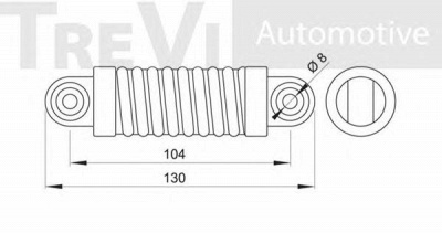 TREVI AUTOMOTIVE ta1736 -  Амортизатор, поликлиновой ремень